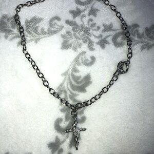 Slip Chain Rose Cross
